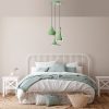 Elegáns menta csillár, állítható magasságú 45-135 cm, fém test, 3 x E27 aljzat, Ø45 cm | Tökéletes modern lakóterekhez, stílusos és funkcionális kialakításhoz