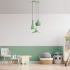 Elegáns menta csillár, állítható magasságú 45-135 cm, fém test, 3 x E27 aljzat, Ø45 cm | Tökéletes modern lakóterekhez, stílusos és funkcionális kialakításhoz