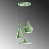 Elegáns menta csillár, állítható magasságú 45-135 cm, fém test, 3 x E27 aljzat, Ø45 cm | Tökéletes modern lakóterekhez, stílusos és funkcionális kialakításhoz