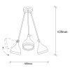 Modern csillár fém testtel, fekete és réz kivitelben, 60 cm átmérő, 63 cm magasság | 3 db E27 foglalat, Glam és skandináv dizájn a stílusos belső terekhez