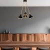 Modern csillár, fekete és arany, 60 cm átmérő, 63 cm magasság | Fém ház, 3 db E27 aljzat, elegáns skandináv dizájn elbűvölő terekhez