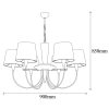 Elegáns antik csillár, fém test, 90 cm átmérő, 85 cm magasság | 6 db E27 aljzat, IP20 | Elbűvölő design modern lakóterekhez