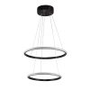 Elegáns fekete csillár, 0-80 cm-ig állítható magasságú, alumínium ház, LED 4000K, 30-40 cm átmérő | Modern világítás otthoni és irodai dekorációhoz