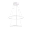 Elegáns állítható csillár, alumínium test, 30-40 cm átmérő, 0-80 cm magasság | Fehér elektrosztatikus bevonat, LED 6500K, 40-60W | Modern világítási megoldás