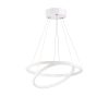 Elegáns állítható csillár, alumínium test, 30-40 cm átmérő, 0-80 cm magasság | Fehér elektrosztatikus bevonat, LED 6500K, 40-60W | Modern világítási megoldás