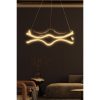Állítható fekete csillár, alumínium test, 50 x 50 x 10 cm | LED 4000K, sárga fény, 60-80 Watt | Modern design elegáns terekhez