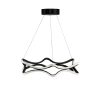 Állítható fekete csillár, alumínium test, 50 x 50 x 10 cm | LED 4000K, sárga fény, 60-80 Watt | Modern design elegáns terekhez