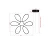 Elegáns fekete csillár, állítható magasságú 0-80 cm, 60 x 60 x 4 cm, alumínium ház, LED 4000K, 60-80W | Modern világítás otthoni és irodai használatra