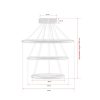 Elegáns állítható csillár, fehér alumínium test, 30/40/50 cm átmérő, LED 4000K, 60-80W | Modern világítás otthoni és irodai dekorációhoz