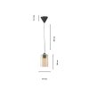 Elegáns Sárga Isinglass csillár, 60 cm Magasság | 10 cm sapka átmérő, E27 aljzat, IP20 | Tökéletes modern lakóterekbe és étkezőkbe