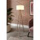 Elegáns állólámpa kézműves papír testtel, krémszínű és barna, 138 cm magas | 40 cm átmérőjű PVC sapka | E27 aljzat, max 40W | Stílusos világítás otthoni dekorációhoz