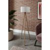 Elegáns állólámpa kézműves papír testtel, krémszínű és barna, 138 cm magas | 40 cm átmérőjű PVC sapka | E27 aljzat, max 40W | Stílusos világítás otthoni dekorációhoz