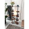 Elegáns diófa állólámpa, 150 cm magas, kézműves papír és MDF ház, 1 x E27 aljzat (max. 40 W), stílusos világítás a modern lakberendezéshez, IP20 besorolás