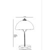 Elegáns fekete asztali lámpa, fém ház, 40 cm magasság, 25 cm sapka átmérő, E27 foglalat, be-/kikapcsoló kábel | Tökéletes a modern lakberendezéshez
