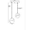 Elegáns aranycsillár, állítható magasság 70 cm, fém test antik bevonattal, 15 cm-es sapka átmérő, E27 foglalat, tökéletes modern terekbe