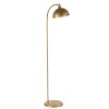 Elegáns arany állólámpa, fém ház, 154 cm magas, 30 cm talp, E27 aljzat, be-/ki kapcsoló, stílusos világítás a modern lakberendezéshez és hangulathoz.