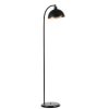 Elegáns fekete állólámpa, 154 cm magas, fém ház statikus sütőfestéssel, 30 cm talp, E27 foglalat, be-/kikapcsoló | Modern dekorációhoz tökéletes