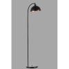 Elegáns fekete állólámpa, 154 cm magas, fém ház statikus sütőfestéssel, 30 cm talp, E27 foglalat, be-/kikapcsoló | Modern dekorációhoz tökéletes
