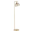Elegáns arany állólámpa, fém ház, 154 cm magas, 30 cm talp, E27 aljzat, be-/ki kapcsoló, stílusos világítás a modern lakberendezéshez és hangulathoz.