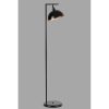 Elegáns fekete állólámpa, 154 cm magas, fém ház statikus sütőfestéssel, 30 cm talp, E27 foglalat, be-/kikapcsoló | Modern dekorációhoz tökéletes