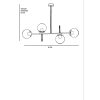 Elegáns arany csillár, fém test, 15 cm sapka átmérő, 90 cm alaplap, 65 cm magasság, E27 foglalat Max 40W | Stílusos világítás modern terekbe