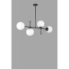 Elegáns fekete-fehér csillár, fém test, 15 cm sapka, 90 cm alaplap, 65 cm magasság, E27 aljzat Max 40W | Stílusos világítás modern terekbe