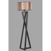 Elegáns állólámpa fa házzal, 150 cm magas, 45 cm sapka átmérő, be/ki kapcsoló, E27 foglalat (max. 40W) | Stílusos világítás otthoni és irodai használatra