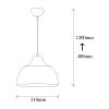 Skandináv csillár, Arany Vastest, 31 x 31 cm, Magasság 120 cm, E27 Aljzat Max 40W, 90 cm Kábel | Elegáns világítás modern terekbe