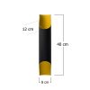 Ipari fali lámpa, fekete fém ház, 8 cm átmérő x 40 cm magasság | E27 aljzat, max 40W | Stílusos világítás szállodákba és modern terekbe