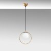 Elegáns aranycsillár, állítható magasság 30-126 cm, fém ház üvegkupakkal, Ø15 cm, E27 aljzat, 90 cm-es kábel, tökéletes modern terekbe, IP20