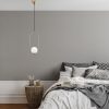 Elegáns arany csillár, állítható magasság 66-146 cm, fém ház üvegkupakkal, Ø15 cm, E27 aljzat, 90 cm kábel, tökéletes modern terekbe, IP20