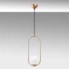 Elegáns arany csillár, állítható magasság 66-146 cm, fém ház üvegkupakkal, Ø15 cm, E27 aljzat, 90 cm kábel, tökéletes modern terekbe, IP20