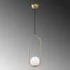 Elegáns arany csillár, állítható magasság 66-146 cm, fém ház üvegkupakkal, Ø15 cm, E27 aljzat, 90 cm kábel, tökéletes modern terekbe, IP20