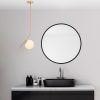 Elegáns arany csillár, fém test, 76 cm magas, 15 cm üvegkupak, Ø10 cm alaplap, E27 aljzat (max. 40 W), stílusos világítás modern terekbe