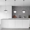 Elegáns fekete csillár, fém test, állítható magasság 40-125 cm, Ø30 cm, IP20, E27 aljzat (max. 40W) | Tökéletes modern lakberendezéshez és világításhoz