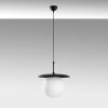 Elegáns fekete csillár, fém test, állítható magasság 40-125 cm, Ø30 cm, IP20, E27 aljzat (max. 40W) | Tökéletes modern lakberendezéshez és világításhoz