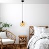 Elegáns sárga csillár, állítható magasság 40-120 cm, fém test, Ø20 cm sapka, Ø14 talp, 1 x E27 aljzat, tökéletes modern terekbe, IP20 besorolás