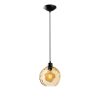 Elegáns sárga csillár, állítható magasság 40-120 cm, fém test, Ø20 cm sapka, Ø14 talp, 1 x E27 aljzat, tökéletes modern terekbe, IP20 besorolás