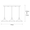 Skandináv csillár, fekete fém test, 74 cm átmérő, 108 cm magasság, állítható, 3 x E27 Max 40W | Elegáns világítás modern terekbe