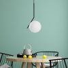 Elegáns fekete csillár, fém test, állítható magasság 75-115 cm, Ø25 cm sapka, 1 x G9 aljzat, modern design otthonra és irodára | IP20 besorolású