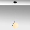 Elegáns fekete csillár, fém test, állítható magasság 75-115 cm, Ø25 cm sapka, 1 x G9 aljzat, modern design otthonra és irodára | IP20 besorolású