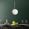 Elegáns arany csillár, állítható magasság 75-115 cm, fém test, Ø25 cm sapka, 1 x G9 aljzat (max. 10 W), tökéletes modern lakóterekbe, IP20 besorolás