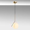 Elegáns arany csillár, állítható magasság 75-115 cm, fém test, Ø25 cm sapka, 1 x G9 aljzat (max. 10 W), tökéletes modern lakóterekbe, IP20 besorolás