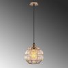 Glam skandináv csillár, rézbevonat, 23 cm átmérő, 111 cm magasság | Állítható magasságú, E27-es foglalat, elegáns dizájn modern terekhez