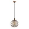 Glam skandináv csillár, rézbevonat, 23 cm átmérő, 111 cm magasság | Állítható magasságú, E27-es foglalat, elegáns dizájn modern terekhez