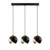 Glam skandináv csillár, fekete-arany, 70 cm átmérő, 114 cm magasság | Állítható, 3 x E27 Max 40W | Elegáns világítás modern terekbe