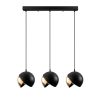 Glam skandináv csillár, fekete-arany, 70 cm átmérő, 114 cm magasság | Állítható, 3 x E27 Max 40W | Elegáns világítás modern terekbe