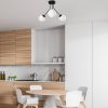Elegáns fekete csillár, fém test, 56 cm átmérő, 40 cm magasság | 3 x E14 aljzat, nem állítható | Tökéletes modern lakóterekhez, IP20 besorolású