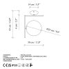 Elegáns fekete csillár, fém test, 30 x 25 x 43 cm | 1 x G9 aljzat (max. 10 W) | Stílusos világítás modern otthonokhoz, IP20 besorolású