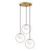 Elegáns arany csillár, állítható magasság 30-115 cm, fém test, 47 x 47 x 115 cm, 3 x E27 aljzat, tökéletes modern lakóterekbe, IP20 besorolás